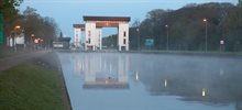 Twentekanaal sluis Eefde mist
